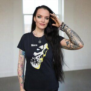 Misfits ✦ Skull Graphic Band Tee ✦ 2017 Bioworld Merch w/ Black Cotton M NWT